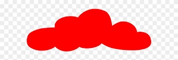Solid Red Cloud Clip Art At Clker - Red Cloud Clipart Png