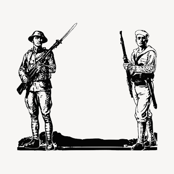 Solider & sailor collage element, | Free Vector - rawpixel