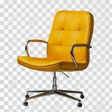 Solitude in Simplicity: The Yellow Office Chair