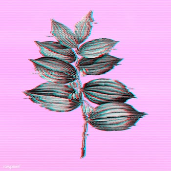 Solomon's seal plant with glitch effect design element | Free  illustration - 2359600
