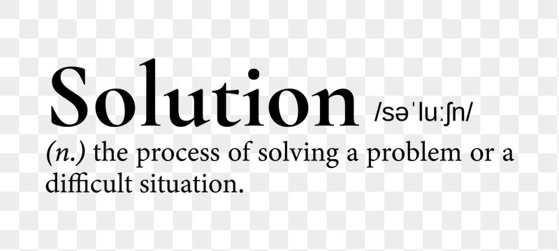 Solution png dictionary word sticker, | Free PNG - rawpixel