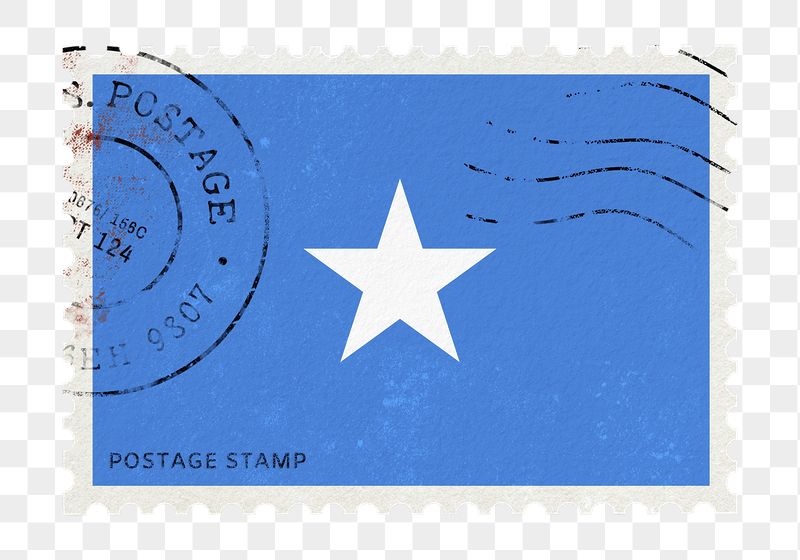 Somalia flag png post stamp | Free PNG - rawpixel