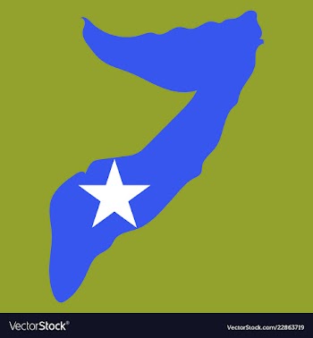 Somalia map with waving flag of country vector image