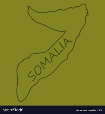 Somalia map with waving flag of country vector image