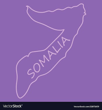 Somalia map with waving flag of country vector image