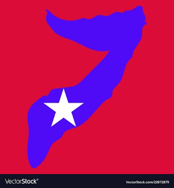 Somalia map with waving flag of country vector image