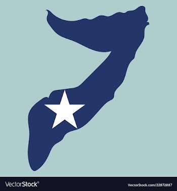 Somalia map with waving flag of country vector image