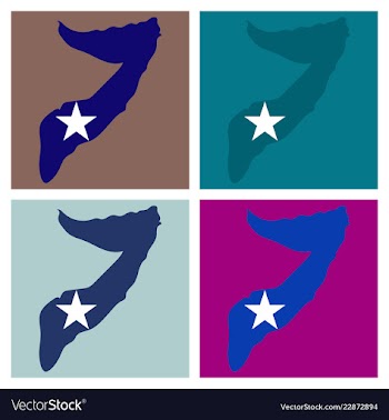 Somalia map with waving flag of country vector image