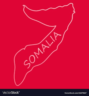 Somalia map with waving flag of country vector image