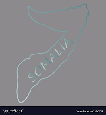 Somalia map with waving flag of country vector image