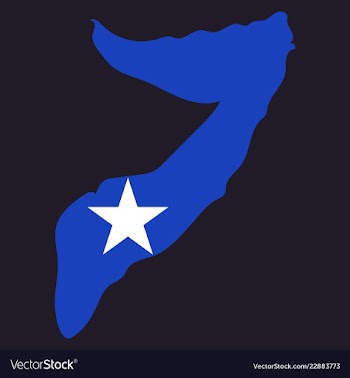 Somalia map with waving flag of country vector image