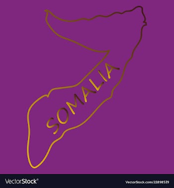 Somalia map with waving flag of country vector image