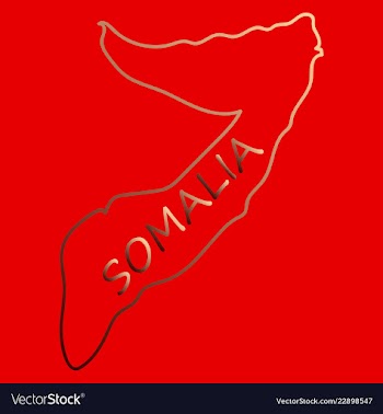 Somalia map with waving flag of country vector image