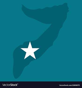 Somalia map with waving flag of country vector image