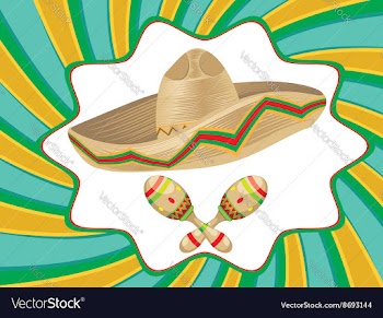 Sombrero and Maracas4 vector image