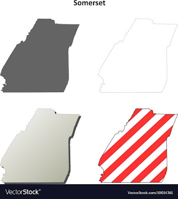 Somerset Map Icon Set vector image
