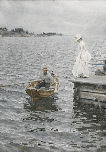 Sommarnöje (1886), akvarell av Anders | Free Photo - rawpixel
