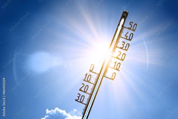 Sommerhitze 35 Grad auf dem Thermometer