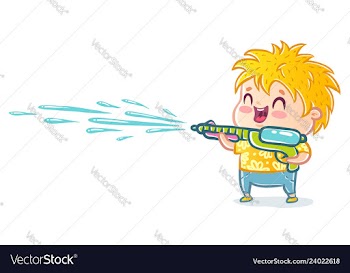  					Songkran water festival vector image														