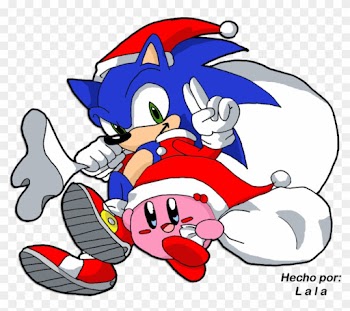 Sonic And Kirby Merry Christmas Colored By Xxxlalafaxxx - Cartoon