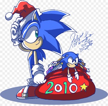 Sonic Classic Collection Sonic the Hedgehog Santa Claus Rudolph Clip art - sonic christmas 