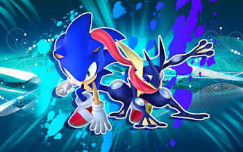 Sonic The Hedgehog And Greninja - Wallpaper by SonicTheHedgehogBG ...