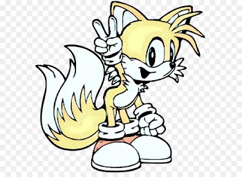 Sonic The Hedgehog, Tails, Coloring Book, Cartoon, White PNG