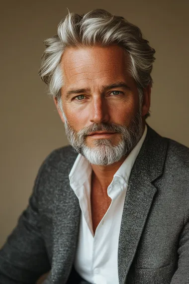 Sophisticated Mature Man in Professional Attire Sophisticated Mature Man in Professional Attire