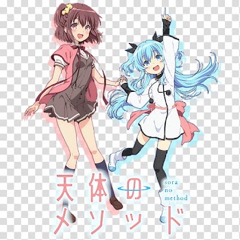 Sora no Method Anime Icon, Sora_no_Method_V_by_Darklephise, two female anime characters illustration transparent background PNG clipart