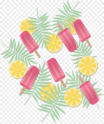 Sorbet Motif Tropics Pattern - pink popsicle lemon sheet pattern 