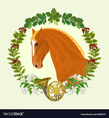 Sorrel horse head of stallion vector image