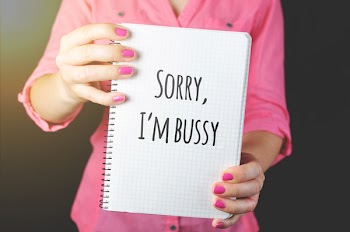 Sorry, I'm Bussy Print Notebook Photo