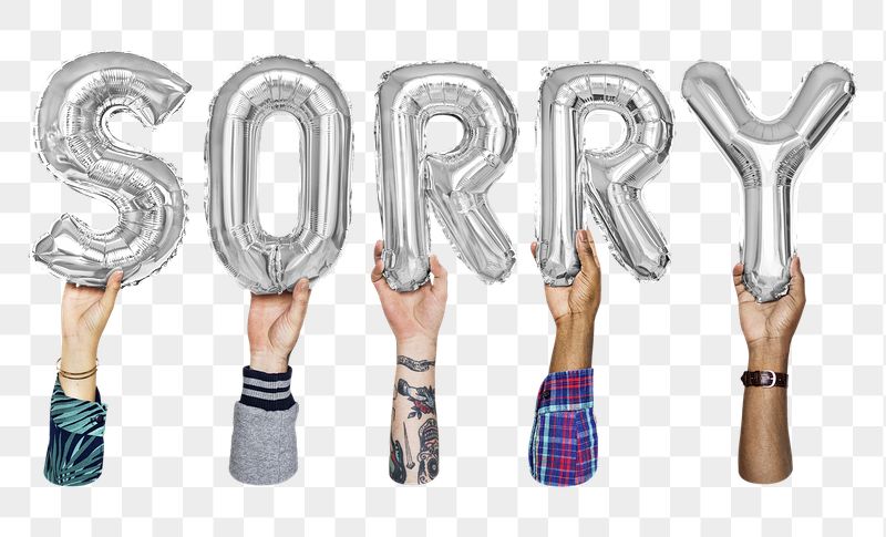 Sorry word png, letter foil | Free PNG - rawpixel