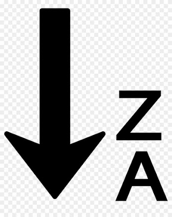 Sort From Z To A In Reverse Alphabetical Order Comments - Alphabetical Sort Icon Free