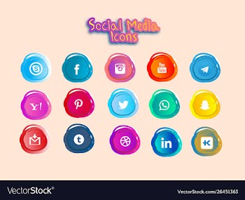 Sosial media icons vector image