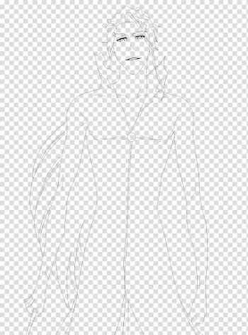 Sosuke Aizen Hollow Line Art transparent background PNG clipart