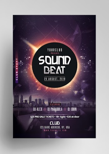Sound Beat – Free DJ PSD Flyer Template