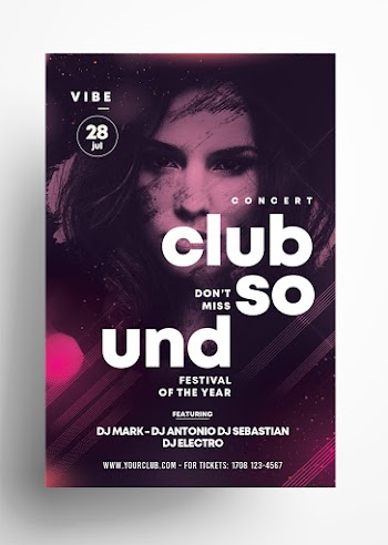 Sound Festival Free PSD Flyer Template