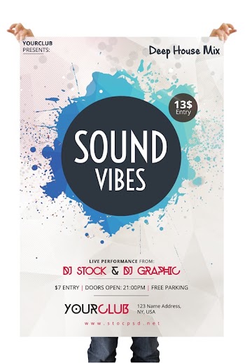 Sound Vibes – Free PSD Flyer Template
