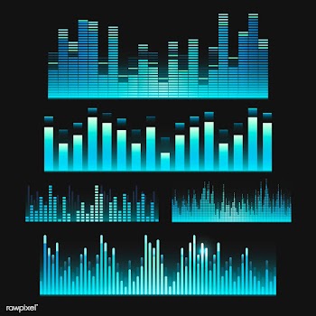 Sound wave equalizer vector design set | Free stock vector - 524286
