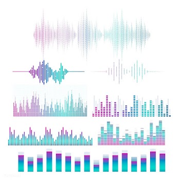Sound wave equalizer vector design set | Free stock vector - 524292
