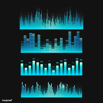 Sound wave equalizer vector design set | Free stock vector - 524294