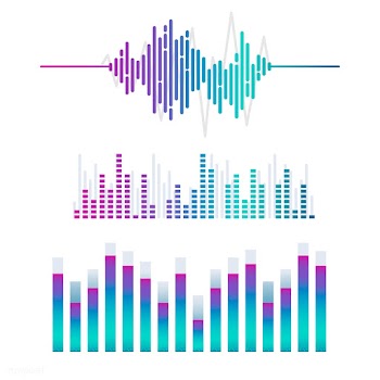 Sound wave equalizer vector design set | Free stock vector - 524306