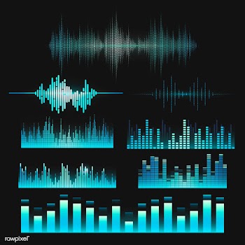 Sound wave equalizer vector design set | Free stock vector - 524312