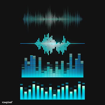 Sound wave equalizer vector design set | Free stock vector - 524328