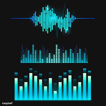 Sound wave equalizer vector design set | Free stock vector - 524335