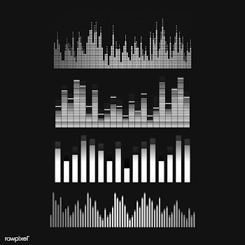 Sound wave equalizer vector design set | Free stock vector - 524348