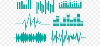 Sound Wave Euclidean vector Equalization - Modern simple green sound wave vector 