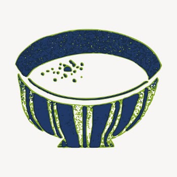 Soup bowl clipart, food, green | Free Photo - rawpixel