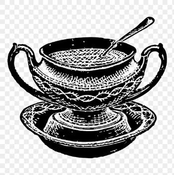 Soup bowl png clipart, vintage | Free PNG Illustration - rawpixel